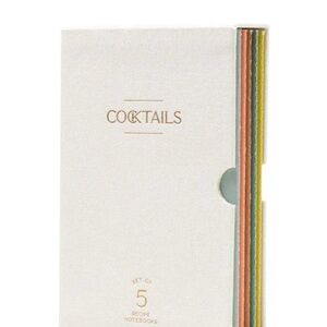 NWT Designworks Ink Cocktail Recipe Box Set Cocktails Recipe Notebooks Set of 5
